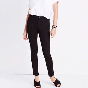 Madewell high rise black skinny jeans